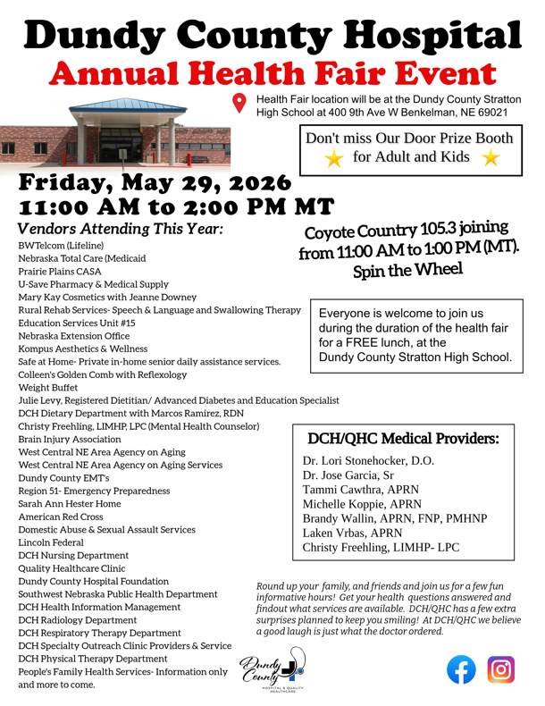 Dundy County Hospital Health Fair