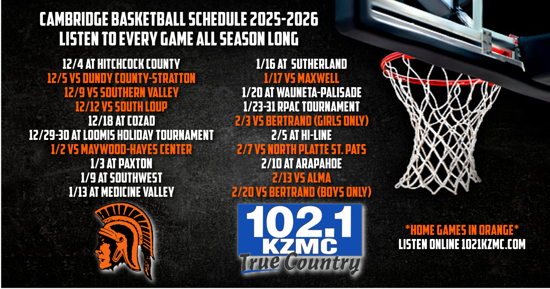 Cambridge Basketball Broadcast Schedule 2025-2026