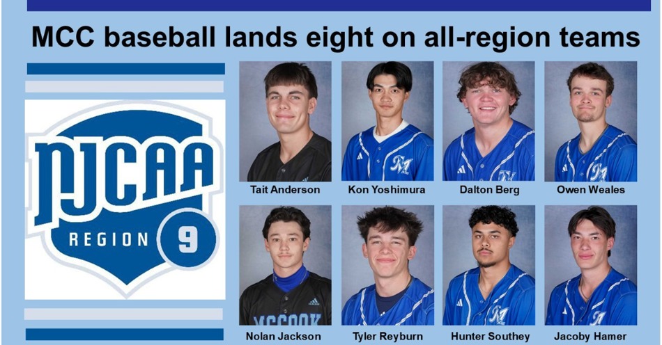 MCC Baseball lands eight on All-Region teams