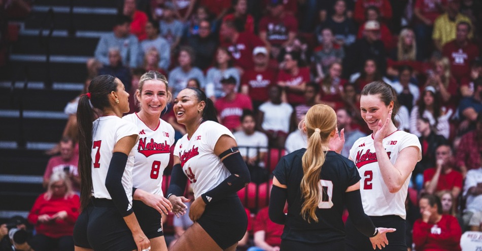 No. 1 Huskers Sweep Top-15 Battle on the Road