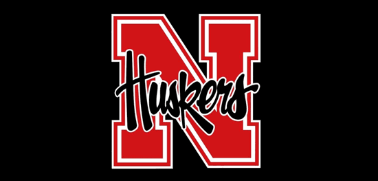 Husker logo, red n with the word husker overlaid in the middle.