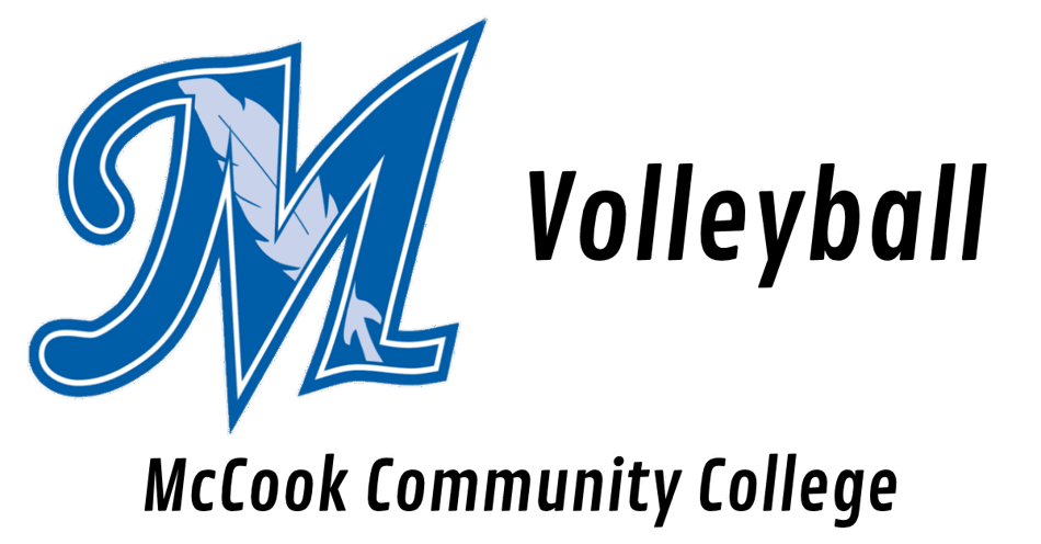 McCook Community College Logo on the left with the words McCook community college Volleyball on the right.