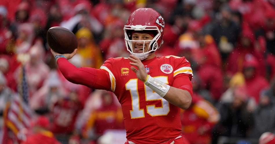 Patrick Mahomes Throwing A Football