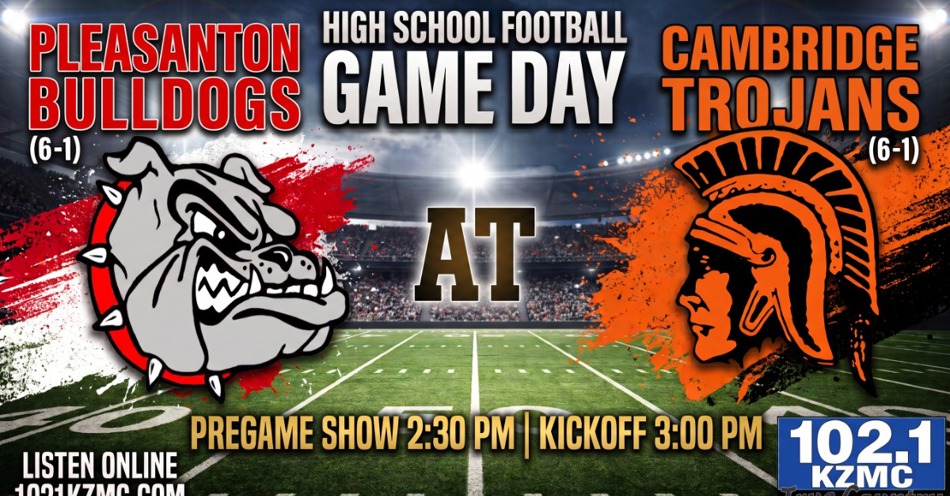 2026-10-16T14:30|Cambridge Vs Pleasanton|HS Football|KZMC