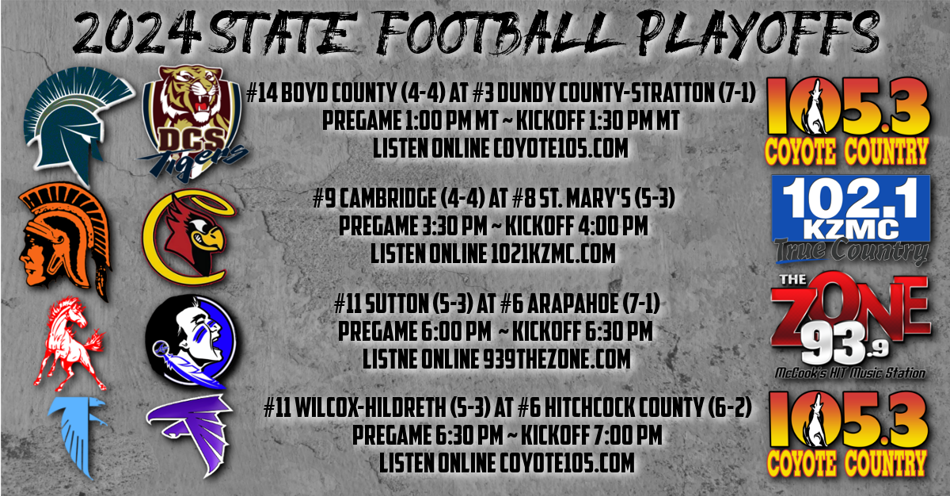 2024-10-24T14:00|Dundy County-Stratton - Tigers Vs Boyd County - Spartans|HS Football|KIOD